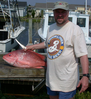 John caught a red snapper