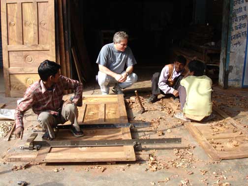 Carpenters build doors.