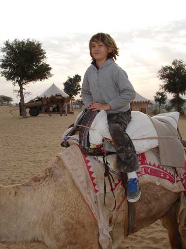 Alex on camel.