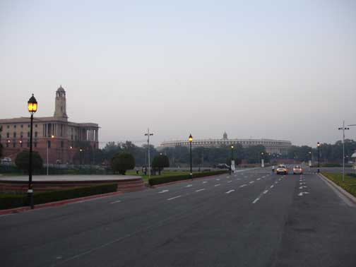 Government buildings in New Delhi.