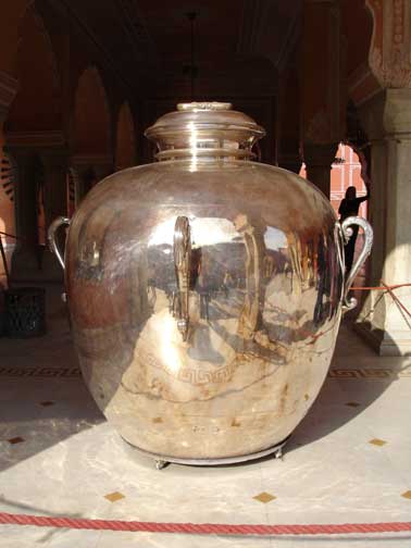 Giant urns in City Palace.