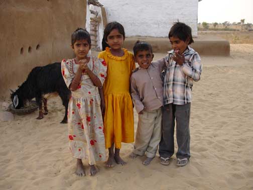 Little children who live in the desert.