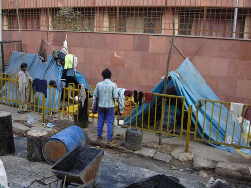 Tents in Old Delhi.